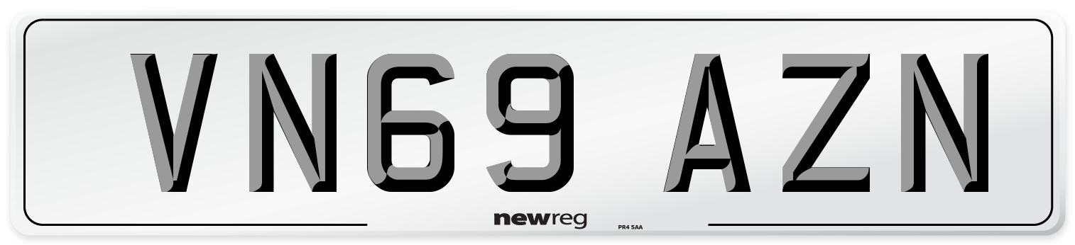 VN69 AZN Number Plate from New Reg